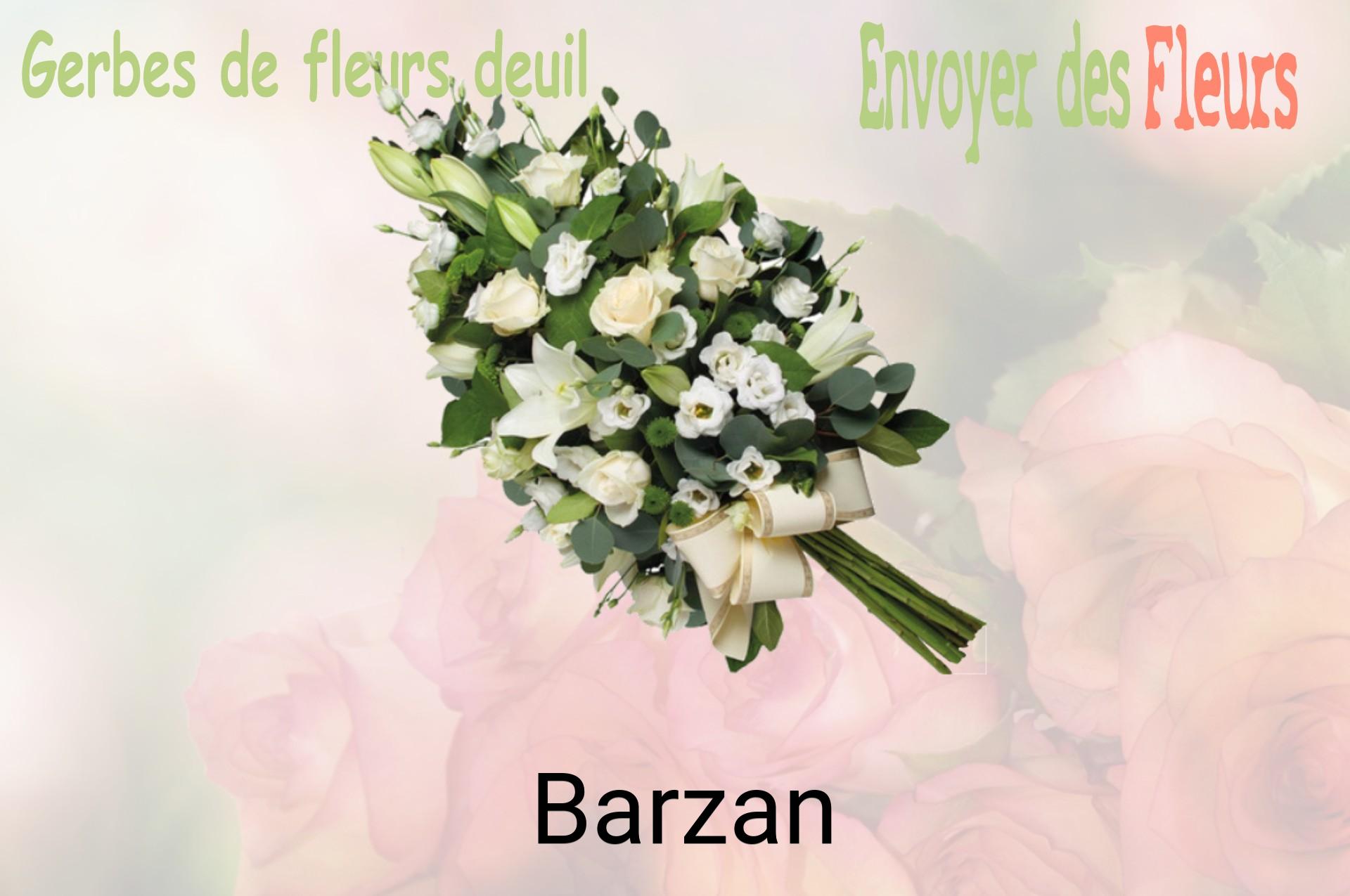 Gerbe de fleurs de deuil livrée à Barzan